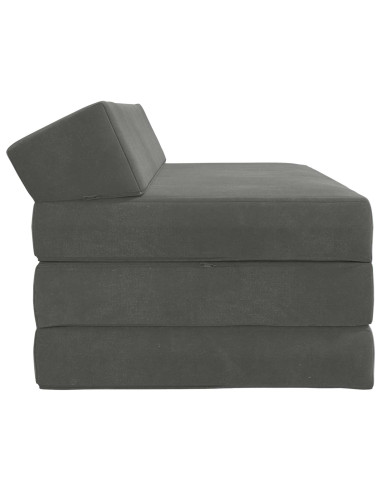 Divano Letto Pieghevole Grigio Scuro 120 x 60 x 49 cm Tessuto