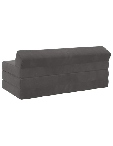 Divano Letto Pieghevole Grigio Scuro 120 x 60 x 49 cm Tessuto