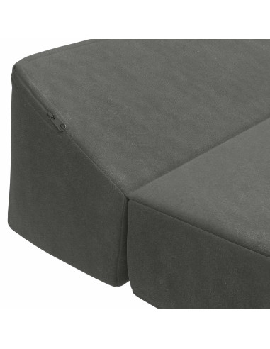 Divano Letto Pieghevole Grigio Scuro 120 x 60 x 49 cm Tessuto