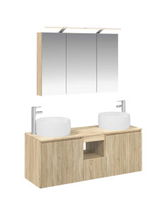 Set di Armadi da Bagno 4 pcs Rovere Sonoma Legno ingegnerizzato