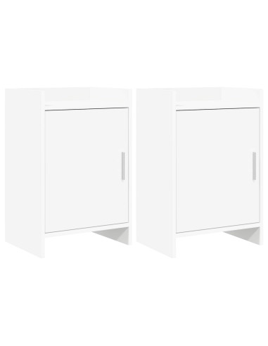 Comodini 2 pcs Bianco 40 x 30 x 60 cm Legno ingegnerizzato