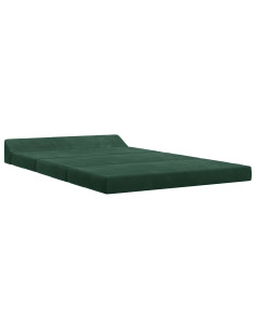 Divano Letto Pieghevole Verde Scuro 120 x 60 x 49 cm Tessuto 2