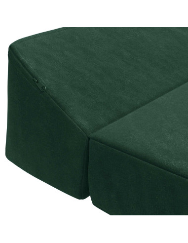 Divano Letto Pieghevole Verde Scuro 120 x 60 x 49 cm Tessuto