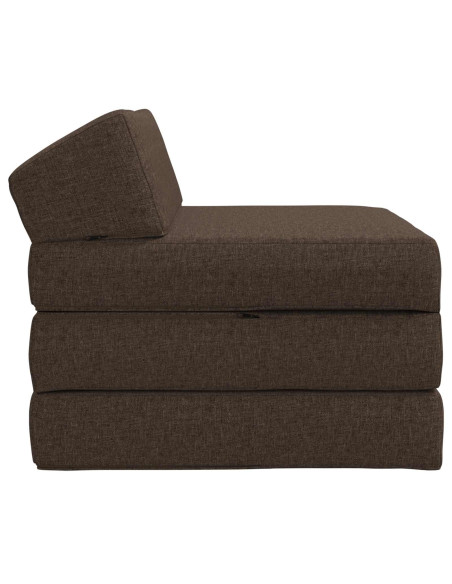 Divano Letto Pieghevole Tortora 200 x 70 x 10 cm Tessuto