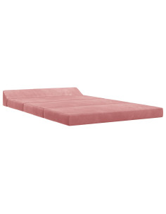 Divano Letto Pieghevole Rosa 120 x 60 x 49 cm Tessuto 2