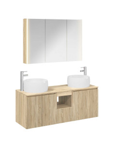 Set di Armadi da Bagno 4 pcs Rovere Sonoma Legno ingegnerizzato