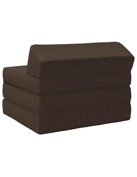 Divano Letto Pieghevole Tortora 200 x 70 x 10 cm Tessuto