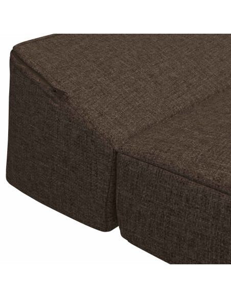 Divano Letto Pieghevole Tortora 200 x 70 x 10 cm Tessuto
