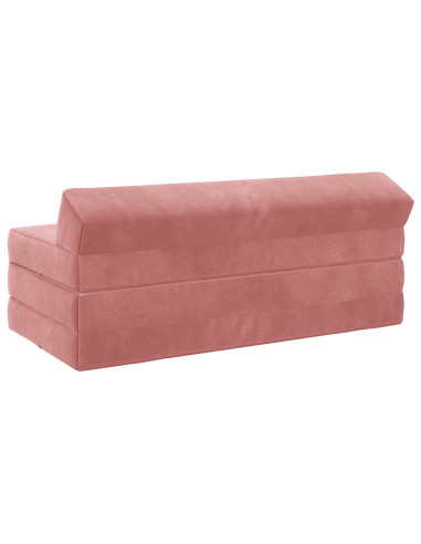 Divano Letto Pieghevole Rosa 120 x 60 x 49 cm Tessuto