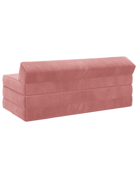 Divano Letto Pieghevole Rosa 120 x 60 x 49 cm Tessuto
