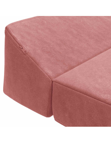 Divano Letto Pieghevole Rosa 120 x 60 x 49 cm Tessuto
