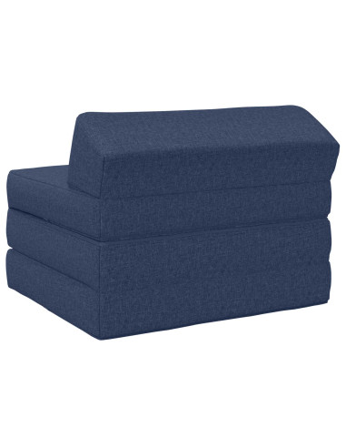 Divano Letto Pieghevole Blu 200 x 70 x 10 cm Tessuto
