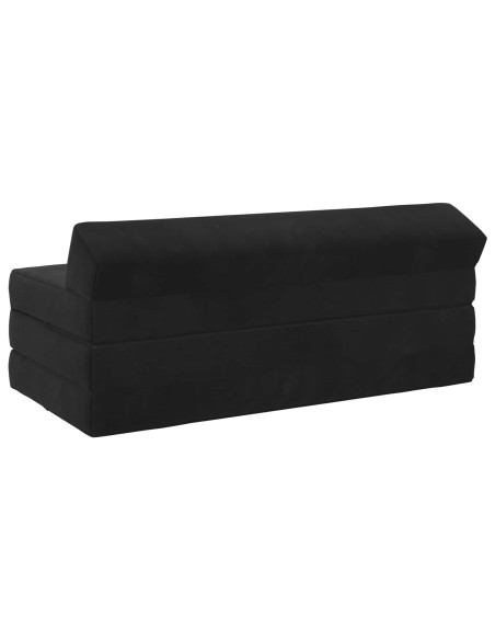 Divano Letto Pieghevole Nero 120 x 60 x 49 cm Tessuto