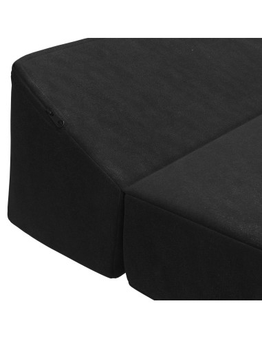 Divano Letto Pieghevole Nero 120 x 60 x 49 cm Tessuto