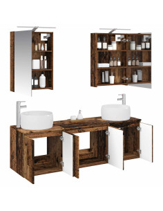 Set di Armadi da Bagno 5 pcs Legno antico Legno ingegnerizzato 2