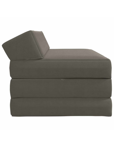 Divano Letto Pieghevole Grigio Chiaro 120 x 60 x 49 cm Tessuto