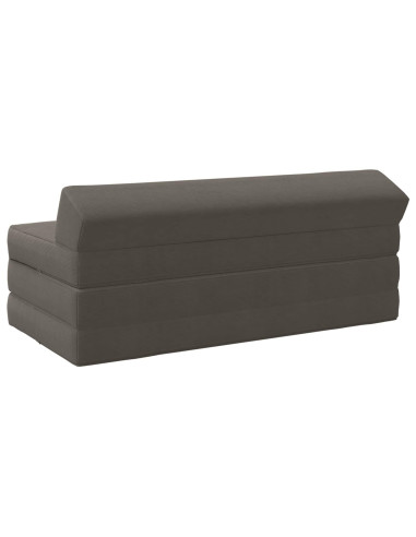 Divano Letto Pieghevole Grigio Chiaro 120 x 60 x 49 cm Tessuto