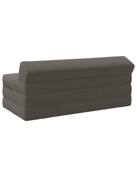 Divano Letto Pieghevole Grigio Chiaro 120 x 60 x 49 cm Tessuto