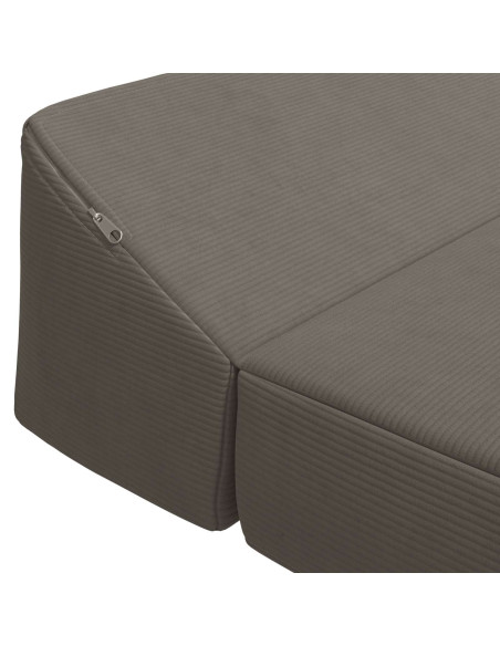 Divano Letto Pieghevole Grigio Chiaro 120 x 60 x 49 cm Tessuto