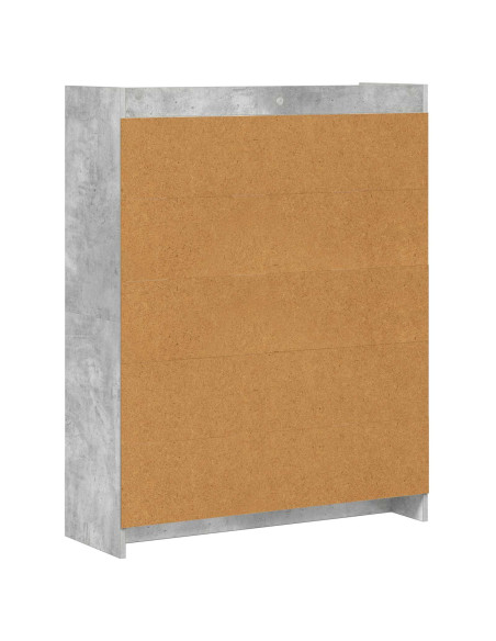 Libreria Grigio Concretè 87,5 x 30 x 111 cm