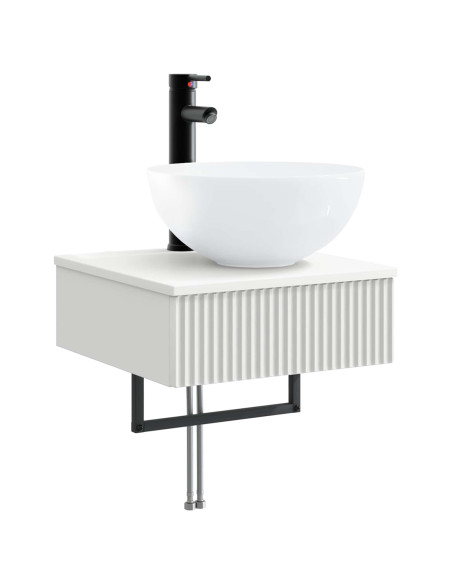 Set di Armadi da Bagno 5 pcs Bianco 40 x 10,5 x 60,5 cm