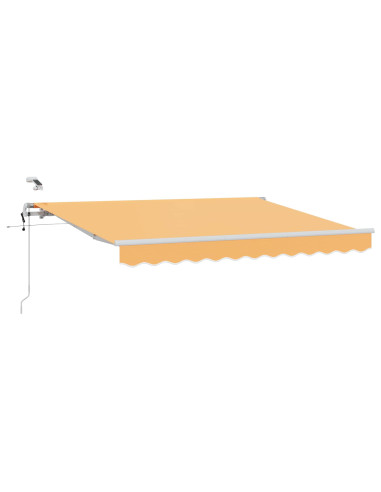 Tenda Retrattile Sabbia 400 × 300 cm Poliestere e Metallo