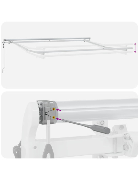 Tenda retrattile Grigio chiaro e bianco 600 × 350 cm
