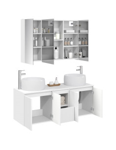 Set di Armadi da Bagno 4 pcs Bianco Legno ingegnerizzato 2