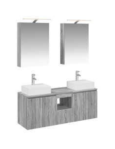 Set di Armadi da Bagno 5 pcs Sonoma grigio Legno ingegnerizzato