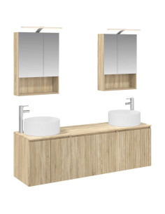Set di Armadi da Bagno 5 pcs Rovere Sonoma Legno ingegnerizzato