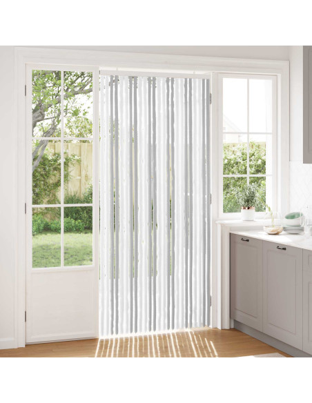 Tenda per insetti in chenille Grigio chiaro e bianco