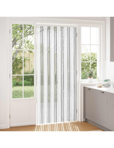 Tenda per insetti in chenille Grigio chiaro e bianco