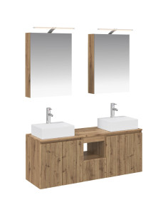 Set di Armadi da Bagno 5 pcs Rovere Artigianale
