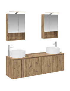 Set di Armadi da Bagno 5 pcs Rovere Artigianale