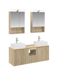 Set di Armadi da Bagno 5 pcs Rovere Sonoma Legno ingegnerizzato