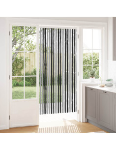 Tenda per insetti in chenille Grigio e Nero 90 x 200 cm 100% PP