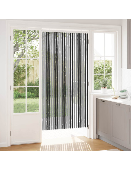 Tenda per insetti in chenille Grigio e Nero 100 x 200 cm
