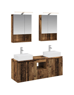 Set di Armadi da Bagno 5 pcs Legno antico Legno ingegnerizzato