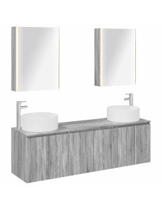 Set di Armadi da Bagno 5 pcs Sonoma grigio Legno ingegnerizzato