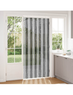 Tenda per insetti in chenille Grigio e Nero 100 x 220 cm