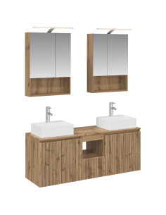 Set di Armadi da Bagno 5 pcs Rovere Artigianale