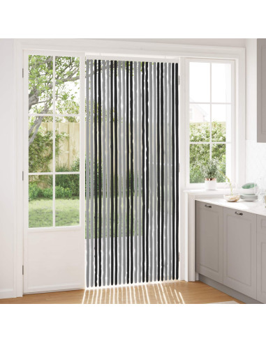 Tenda per insetti in chenille Grigio e Nero 100 x 230 cm