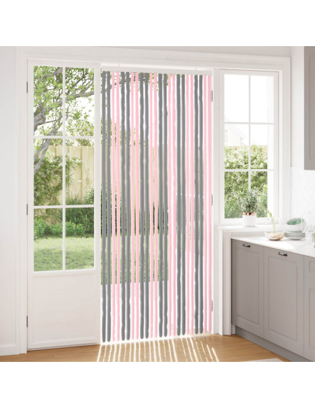 Tenda per insetti in chenille Grigio Argento e Rosa