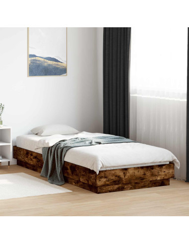 Struttura letto a pavimento Rovere Fumo 80 x 200 cm