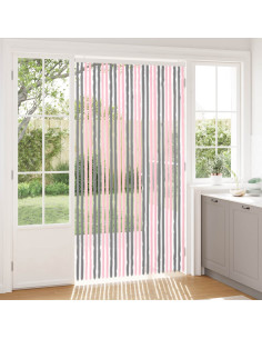 Tenda per insetti in chenille Grigio Argento e Rosa