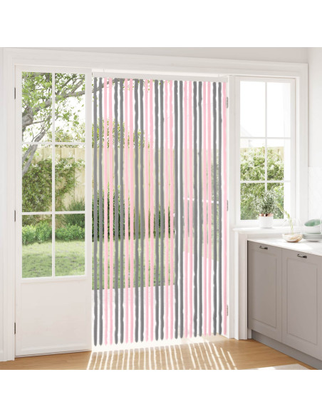 Tenda per insetti in chenille Grigio Argento e Rosa
