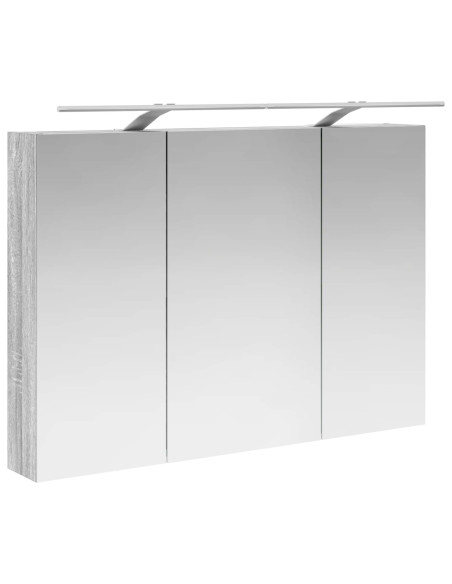 Set di Armadi da Bagno 4 pcs Sonoma grigio 100 x 14,5 x 70 cm