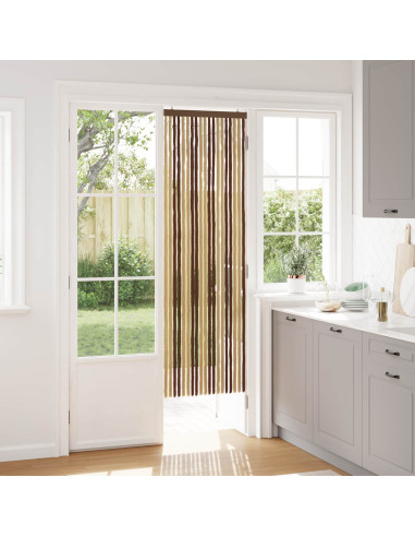Tenda per insetti in chenille Marrone e Beige 56 x 185 cm