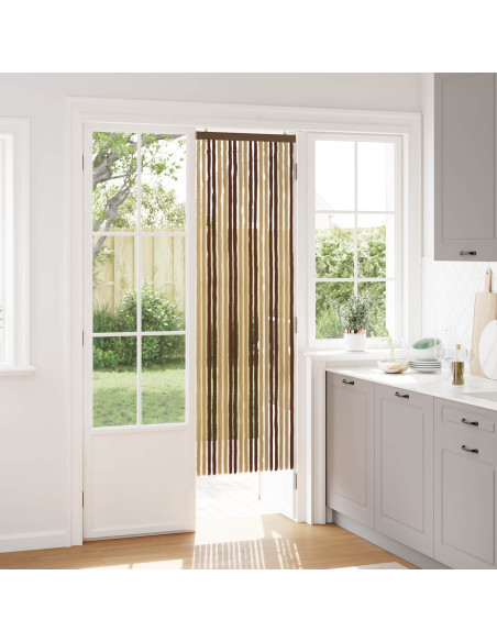 Tenda per insetti in chenille Marrone e Beige 56 x 185 cm