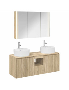 Set di Armadi da Bagno 4 pcs Rovere Sonoma Legno ingegnerizzato